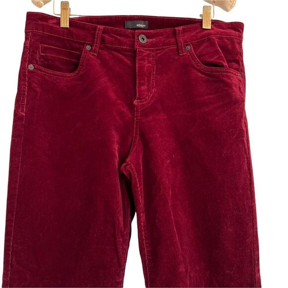 Edyson Hampton Skinny Corduroy Pants Burgundy Pinwale Cords 30 - Picture 2 of 7